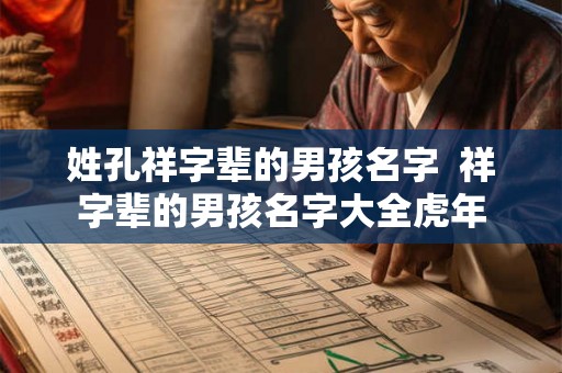 姓孔祥字辈的男孩名字  祥字辈的男孩名字大全虎年