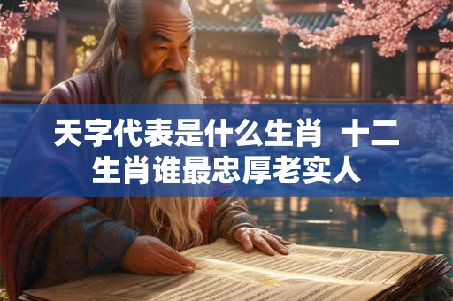 天字代表是什么生肖  十二生肖谁最忠厚老实人