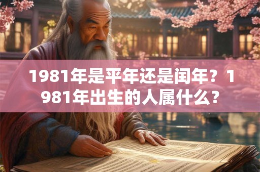 1981年是平年还是闰年？1981年出生的人属什么？