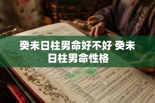 癸未日柱男命好不好 癸未日柱男命性格