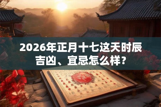 2026年正月十七这天时辰吉凶、宜忌怎么样？