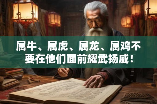 属牛、属虎、属龙、属鸡不要在他们面前耀武扬威! 属牛、属虎、属龙、属鸡不要在他们面前耀武扬威!