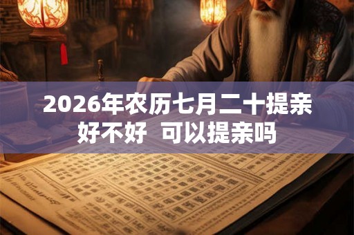 2026年农历七月二十提亲好不好  可以提亲吗