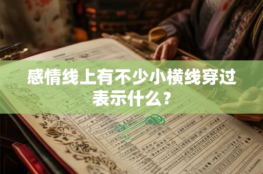 感情线上有不少小横线穿过表示什么？