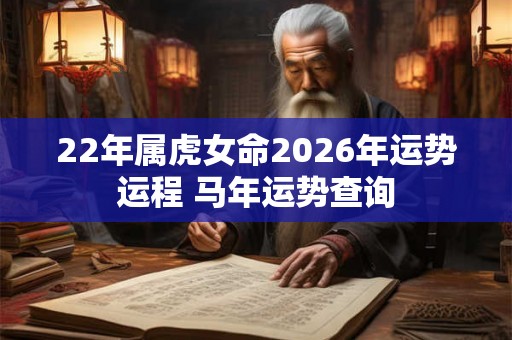 22年属虎女命2026年运势运程 马年运势查询