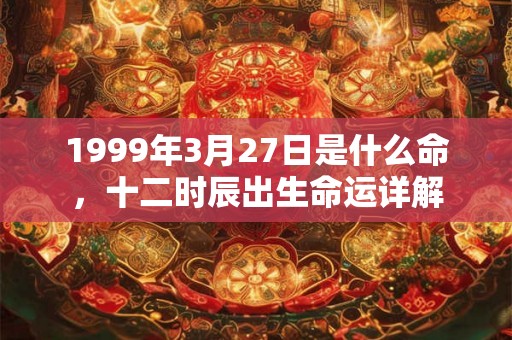 1999年3月27日是什么命，十二时辰出生命运详解