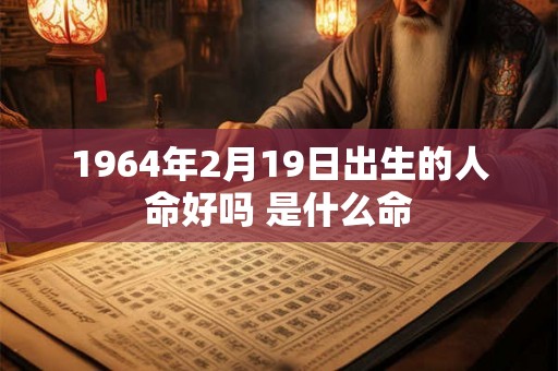 1964年2月19日出生的人命好吗 是什么命 1964年2月19日出生的人命好吗 是什么命