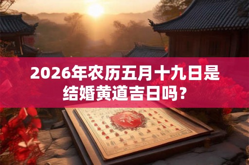 2026年农历五月十九日是结婚黄道吉日吗？