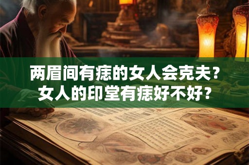 两眉间有痣的女人会克夫？女人的印堂有痣好不好？