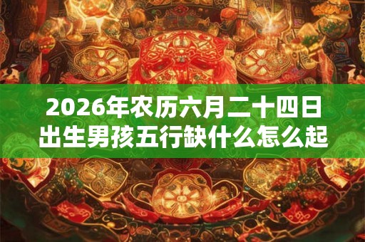 2026年农历六月二十四日出生男孩五行缺什么怎么起名？