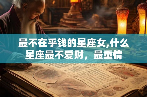 最不在乎钱的星座女,什么星座最不爱财，最重情