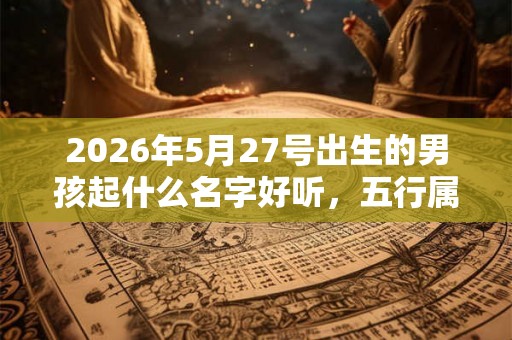 2026年5月27号出生的男孩起什么名字好听，五行属什么