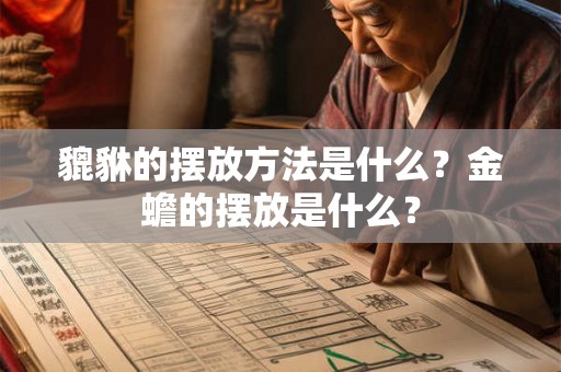 貔貅的摆放方法是什么？金蟾的摆放是什么？