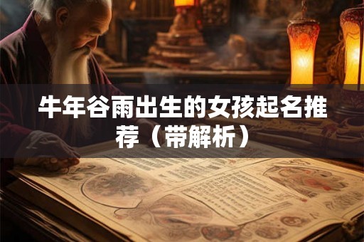 牛年谷雨出生的女孩起名推荐(带解析) 牛年谷雨出生的女孩起名推荐(带解析)