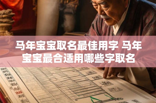 马年宝宝取名最佳用字 马年宝宝最合适用哪些字取名 马年宝宝取名最佳用字 马年宝宝最合适用哪些字取名