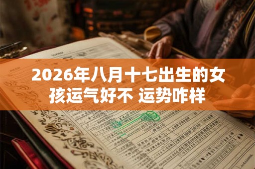 2026年八月十七出生的女孩运气好不 运势咋样