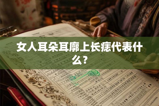 女人耳朵耳廓上长痣代表什么？