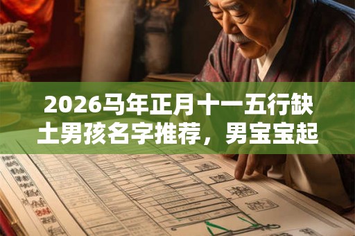 2026马年正月十一五行缺土男孩名字推荐，男宝宝起名