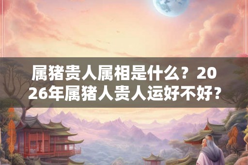 属猪贵人属相是什么？2026年属猪人贵人运好不好？