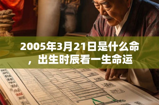 2005年3月21日是什么命，出生时辰看一生命运
