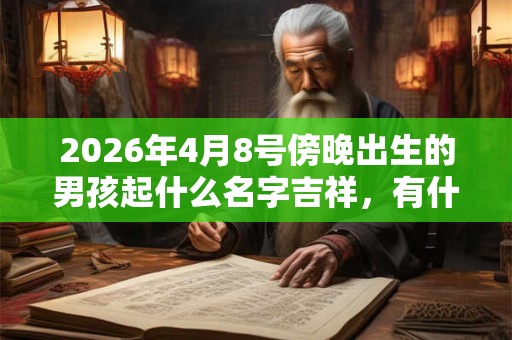 2026年4月8号傍晚出生的男孩起什么名字吉祥，有什么名字推荐？
