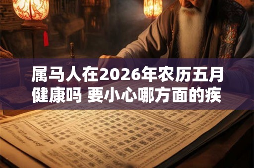 属马人在2026年农历五月健康吗 要小心哪方面的疾病 属马人在2026年农历五月健康吗 要小心哪方面的疾病