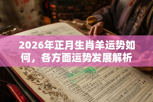 2026年正月生肖羊运势如何，各方面运势发展解析
