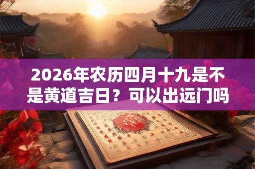2026年农历四月十九是不是黄道吉日？可以出远门吗？