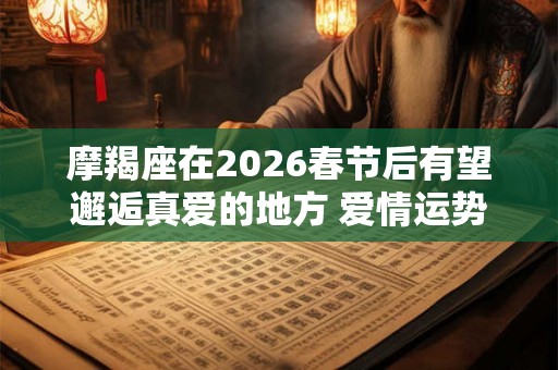 摩羯座在2026春节后有望邂逅真爱的地方 爱情运势解析