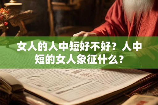 女人的人中短好不好？人中短的女人象征什么？