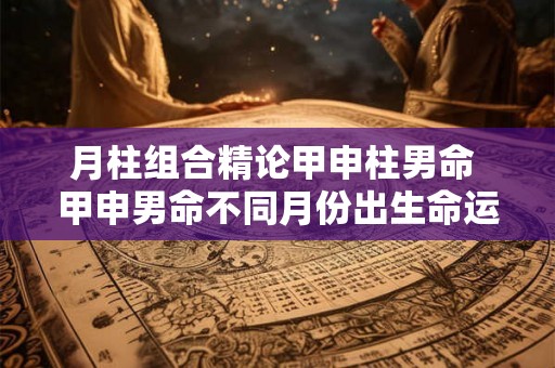 月柱组合精论甲申柱男命 甲申男命不同月份出生命运