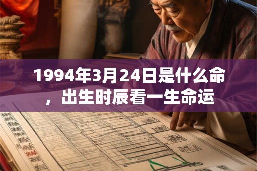 1994年3月24日是什么命，出生时辰看一生命运