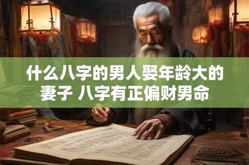 什么八字的男人娶年龄大的妻子 八字有正偏财男命