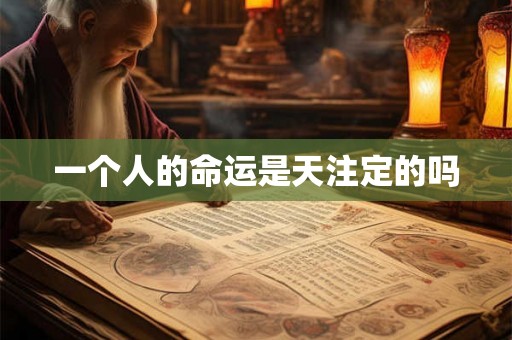 一个人的命运是天注定的吗