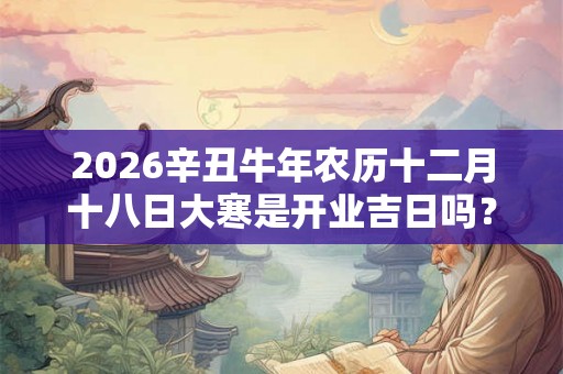 2026辛丑牛年农历十二月十八日大寒是开业吉日吗？