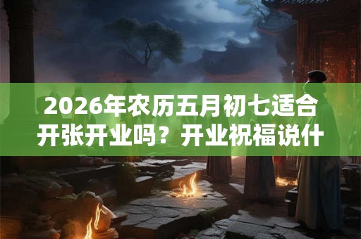 2026年农历五月初七适合开张开业吗？开业祝福说什么好？