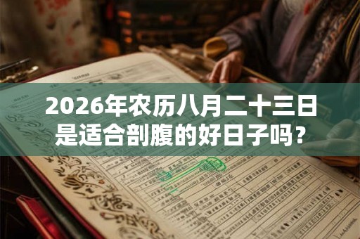 2026年农历八月二十三日是适合剖腹的好日子吗？
