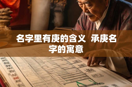 名字里有庚的含义  承庚名字的寓意