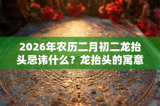 2026年农历二月初二龙抬头忌讳什么？龙抬头的寓意是什么？