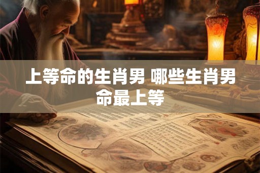 上等命的生肖男 哪些生肖男命最上等