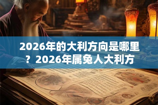 2026年的大利方向是哪里？2026年属兔人大利方