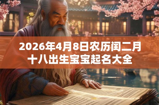 2026年4月8日农历闰二月十八出生宝宝起名大全