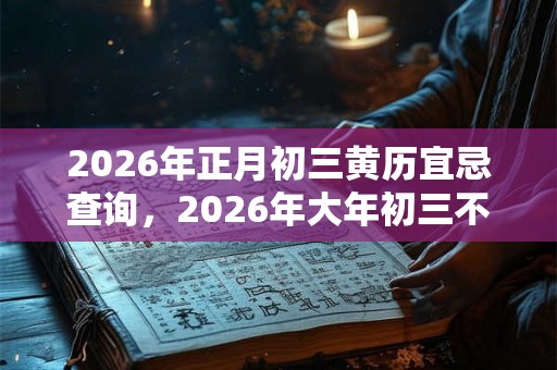 2026年正月初三黄历宜忌查询,2026年大年初三不适合做什么? 2026年正月初三黄历宜忌查询,2026年大年初三不适合做什么?