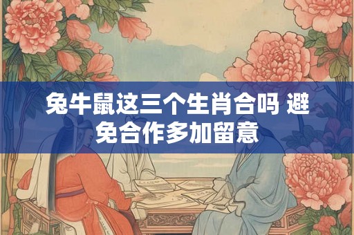兔牛鼠这三个生肖合吗 避免合作多加留意
