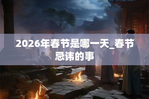 2026年春节是哪一天_春节忌讳的事