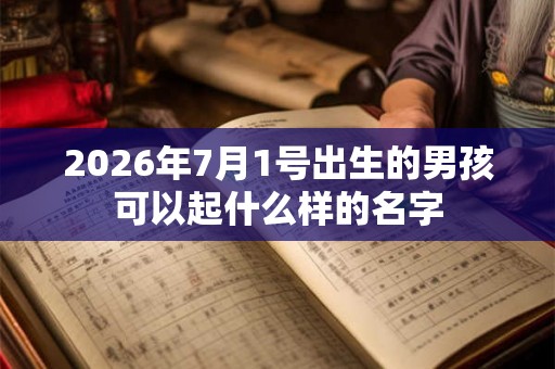 2026年7月1号出生的男孩可以起什么样的名字