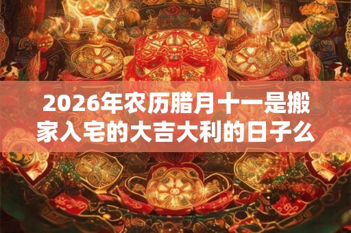 2026年农历腊月十一是搬家入宅的大吉大利的日子么 2026年农历腊月十一是搬家入宅的大吉大利的日子么