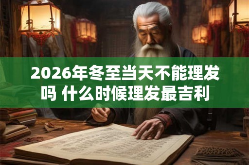 2026年冬至当天不能理发吗 什么时候理发最吉利