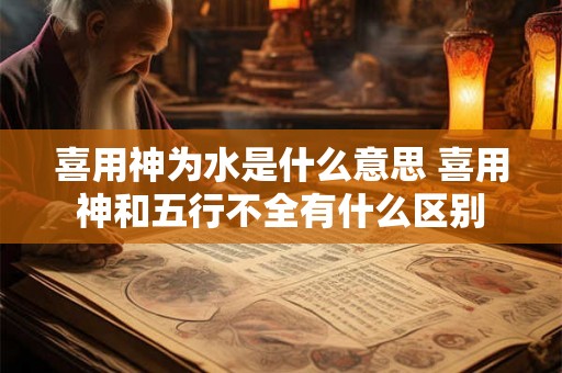 喜用神为水是什么意思 喜用神和五行不全有什么区别