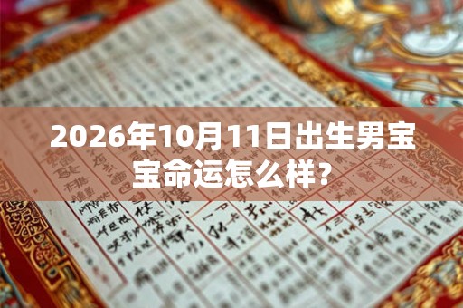2026年10月11日出生男宝宝命运怎么样? 2026年10月11日出生男宝宝命运怎么样?